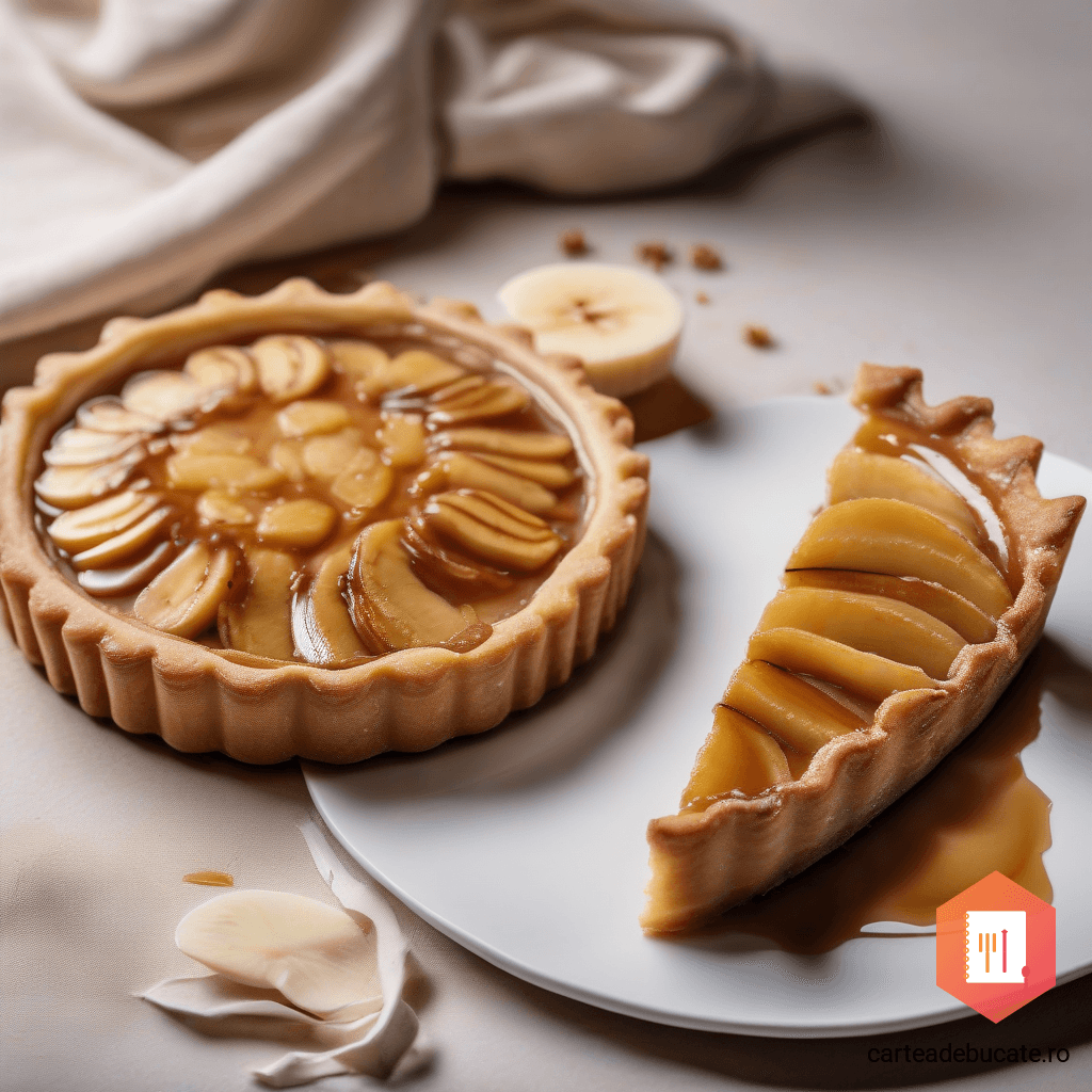 Tartă Caramelizată cu Banane și Aluat Fraged